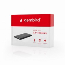 Gembird Externe HDD Behuizing USB 3.0 Slim Enclosure, Zwart